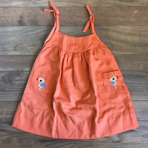 Vintage handmade dress baby orange